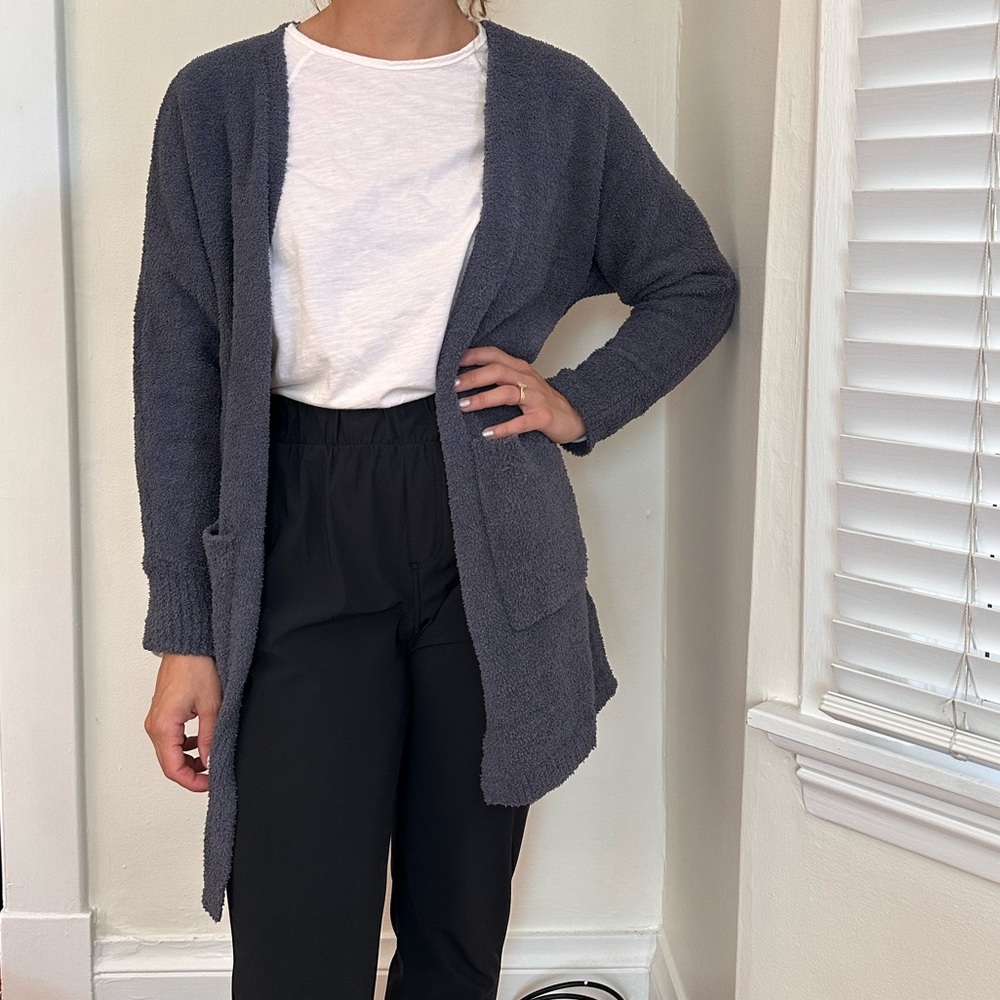 Jessica Simpson Charcoal Open-Front Cardigan